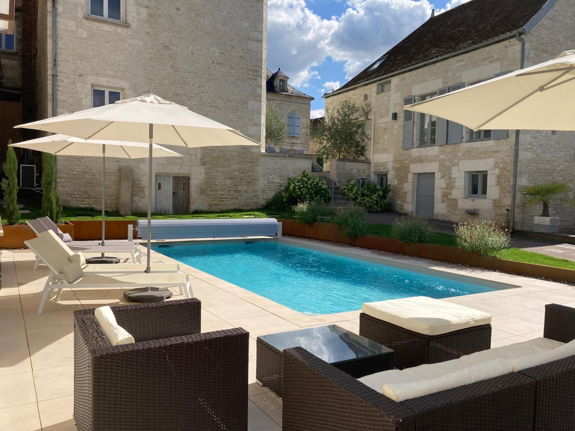 La Villa Lombardi En Champagne, Avec Piscine Privee Et Jacuzzi Les Riceys Exteriér fotografie